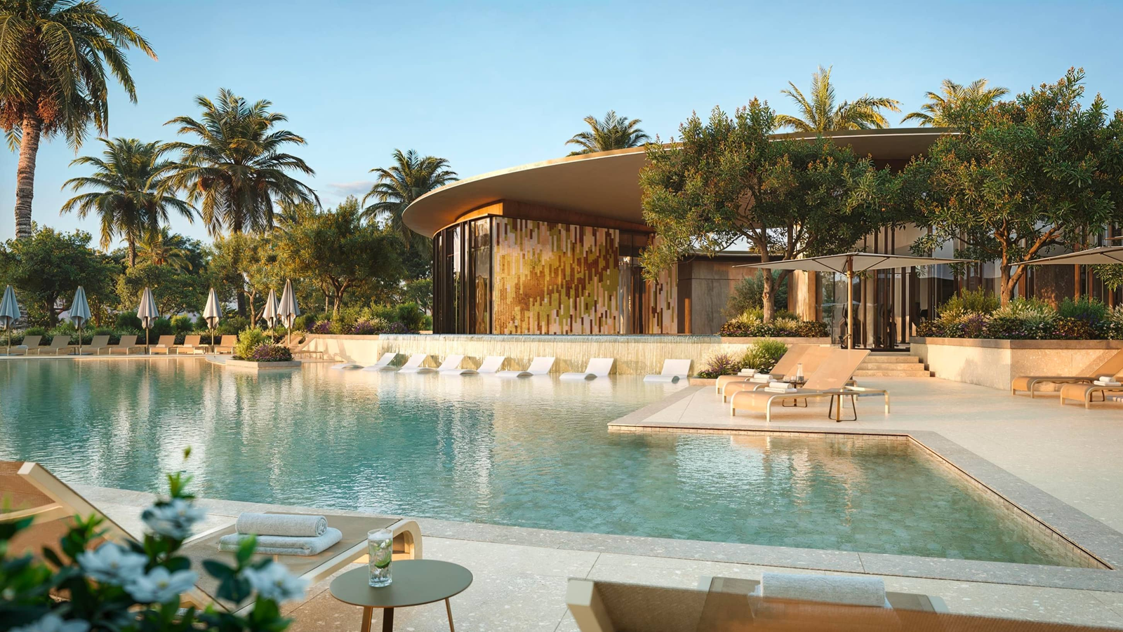 Fay Valley at Fay Hills premium townhouses and villas surrounded by parks, trails, and wellness amenities.